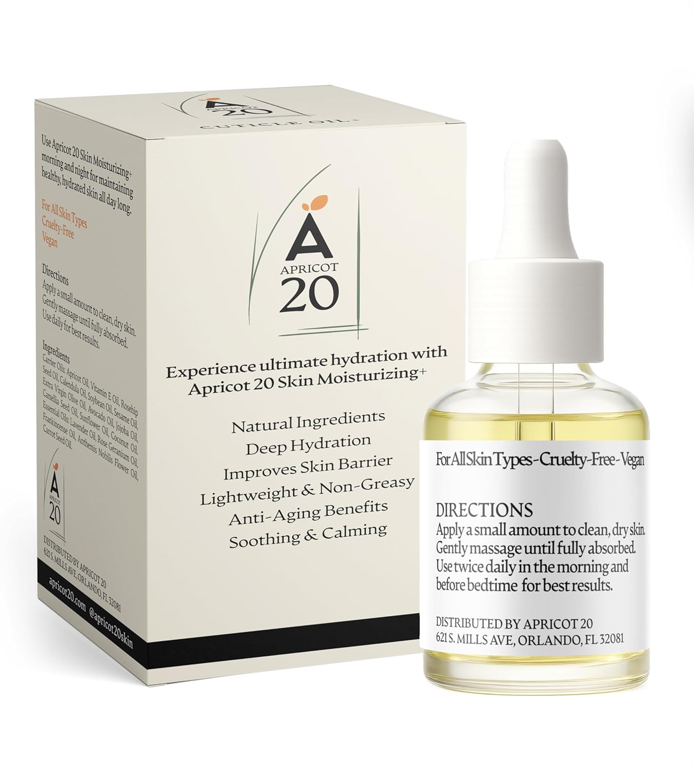 Skin Moisturizer Plus, Moisturizing Body Oil for Dry Skin – Hydrating & Nourishing Lightweight Natural Formula with Vitamin E & Essential Oils – for Soft, Smooth, Radiant Glow (.67 fl oz)