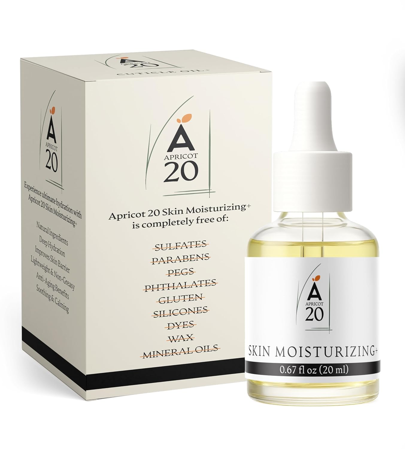 Skin Moisturizer Plus, Moisturizing Body Oil for Dry Skin – Hydrating & Nourishing Lightweight Natural Formula with Vitamin E & Essential Oils – for Soft, Smooth, Radiant Glow (.67 fl oz)