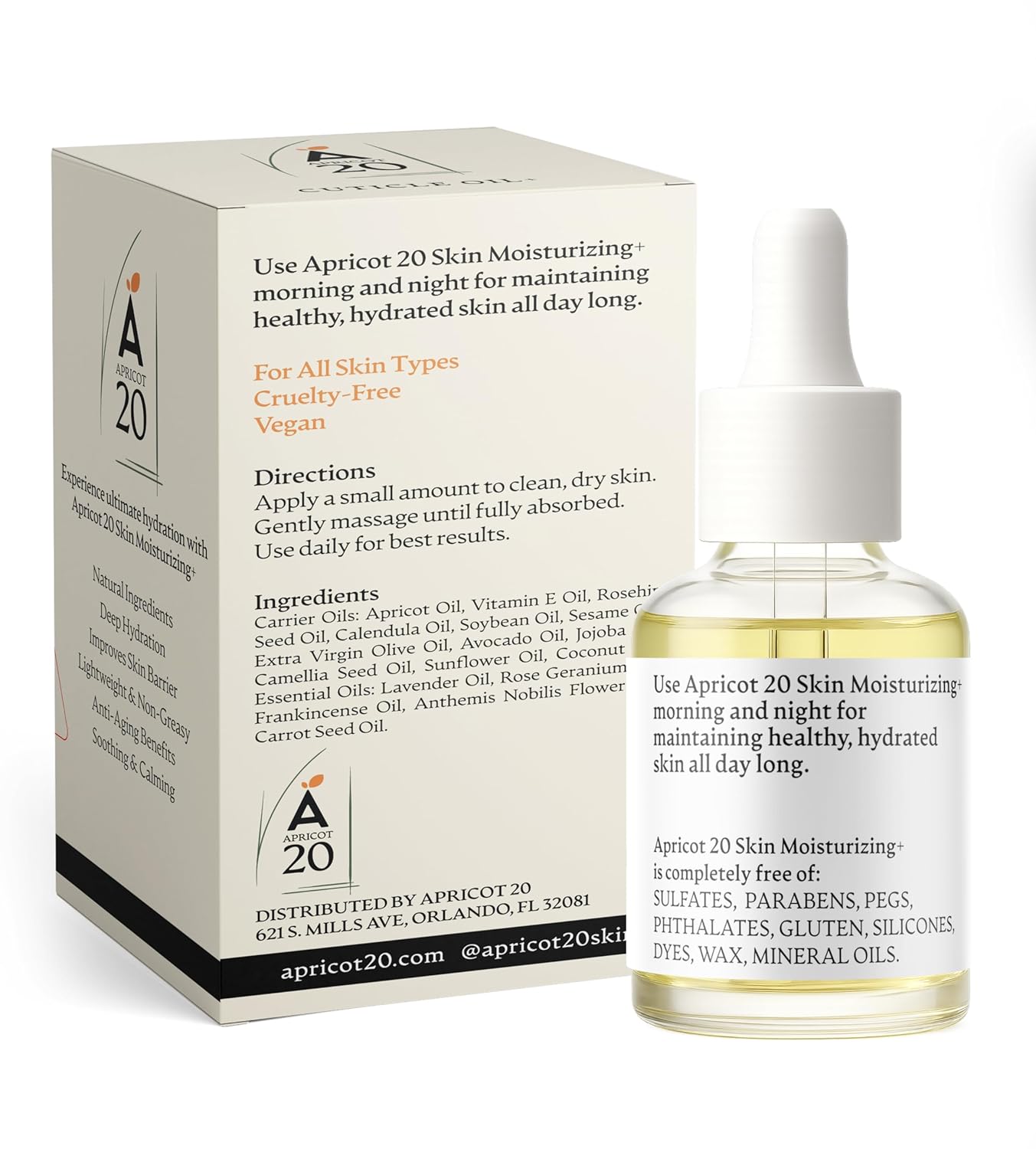 Skin Moisturizer Plus, Moisturizing Body Oil for Dry Skin – Hydrating & Nourishing Lightweight Natural Formula with Vitamin E & Essential Oils – for Soft, Smooth, Radiant Glow (.67 fl oz)